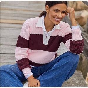 NWT Drifter Rugby with Woven Collar Sweater